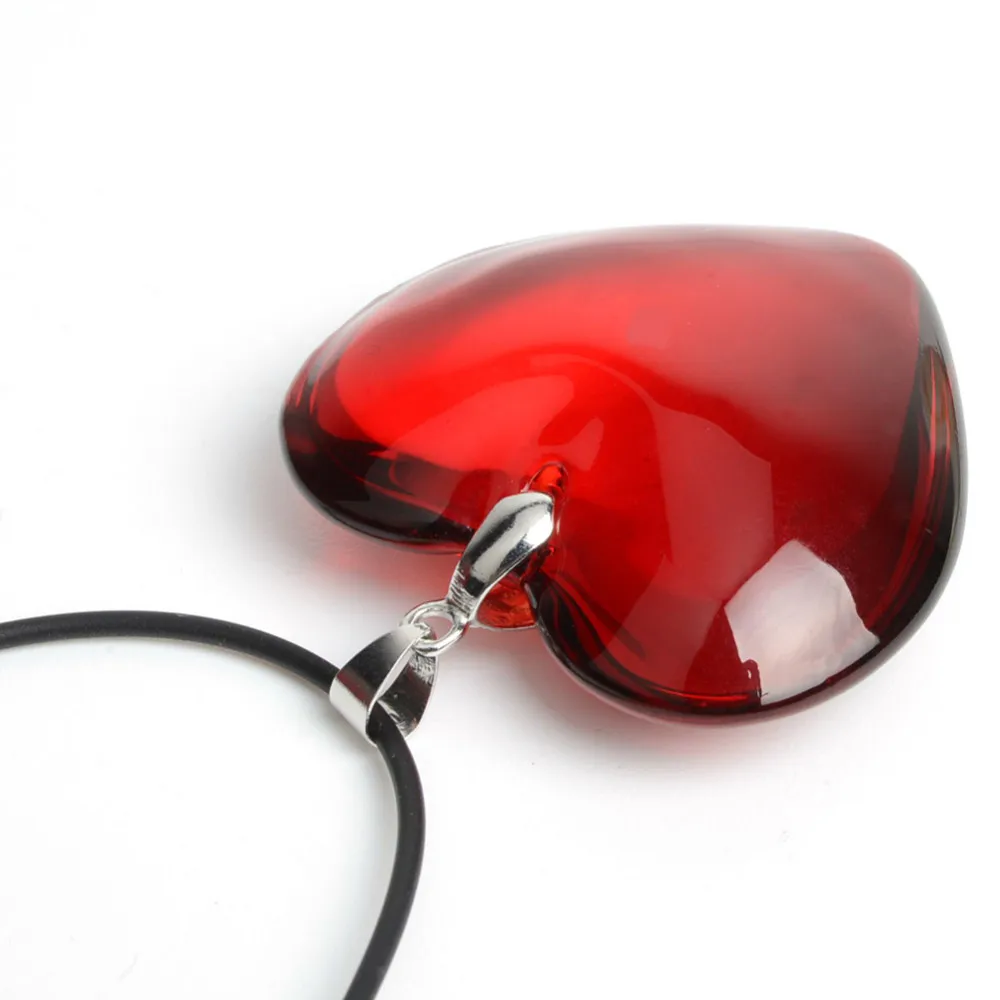 De Bijoux 5 шт. 43 мм красный сердце любовь кристалл кулон из бисера Цепочки и ожерелья 1" Мода