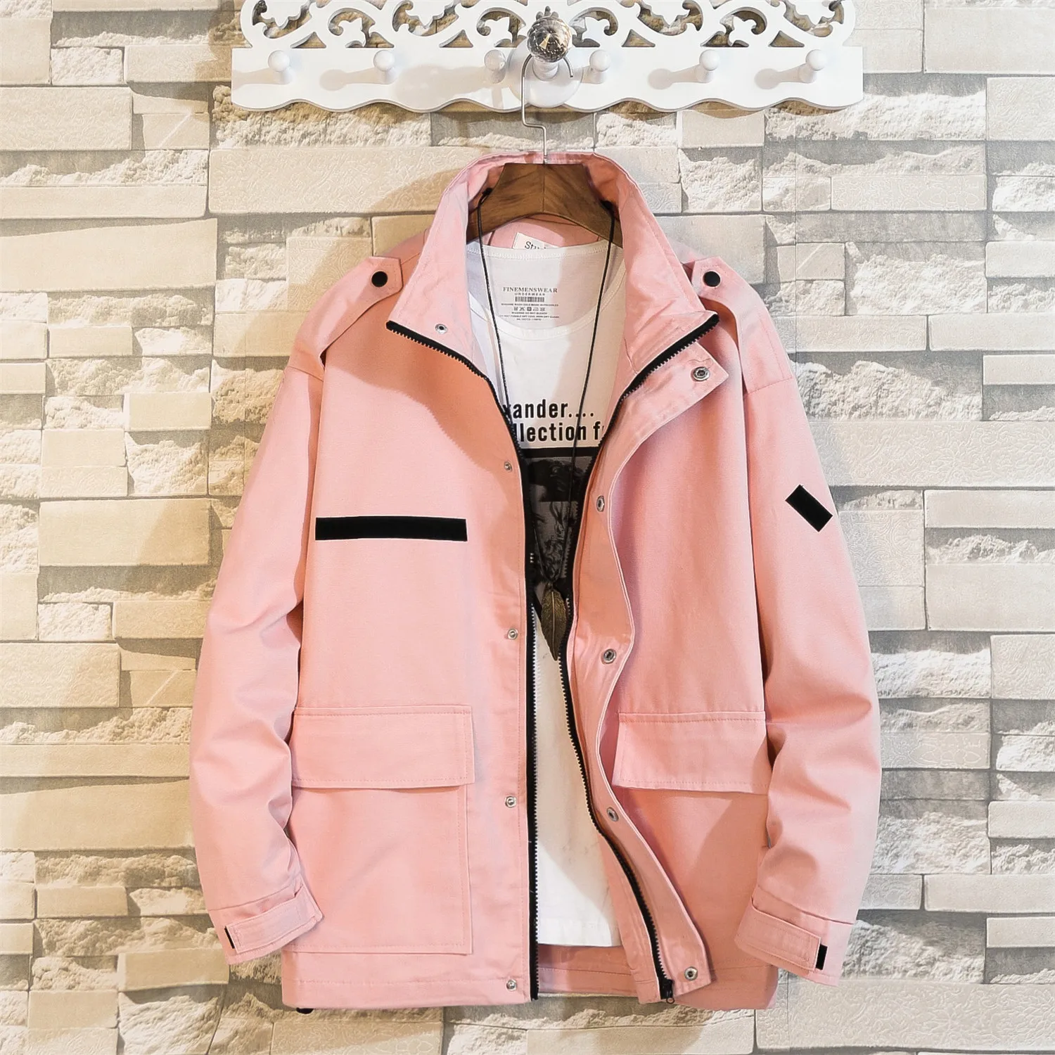 Autumn 2019 Jacket Men Loose Streetwear Cotton Jacket Hip Hop Bomber Jacket Homme Male Coats & Jackets Chaqueta Hombre 5XL