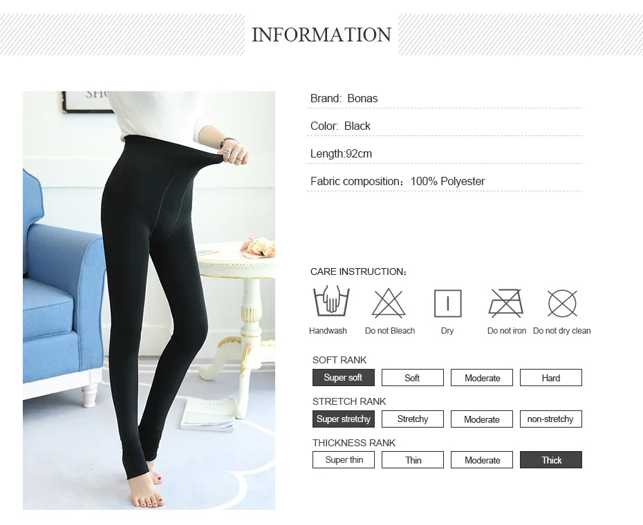 BONAS Winter Warm Pantyhose Tights High Elastic Velvet Legins Thick Tights Collant Femme Big Size Stretchy Women's Stocking