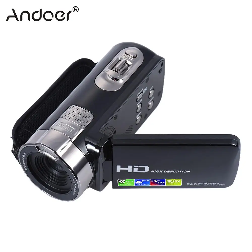 ЖК-экран 3 0 дюйма Full HD 1080P 15FPS 24MP 16X цифровой зум анти-тряска цифровая видеокамера |