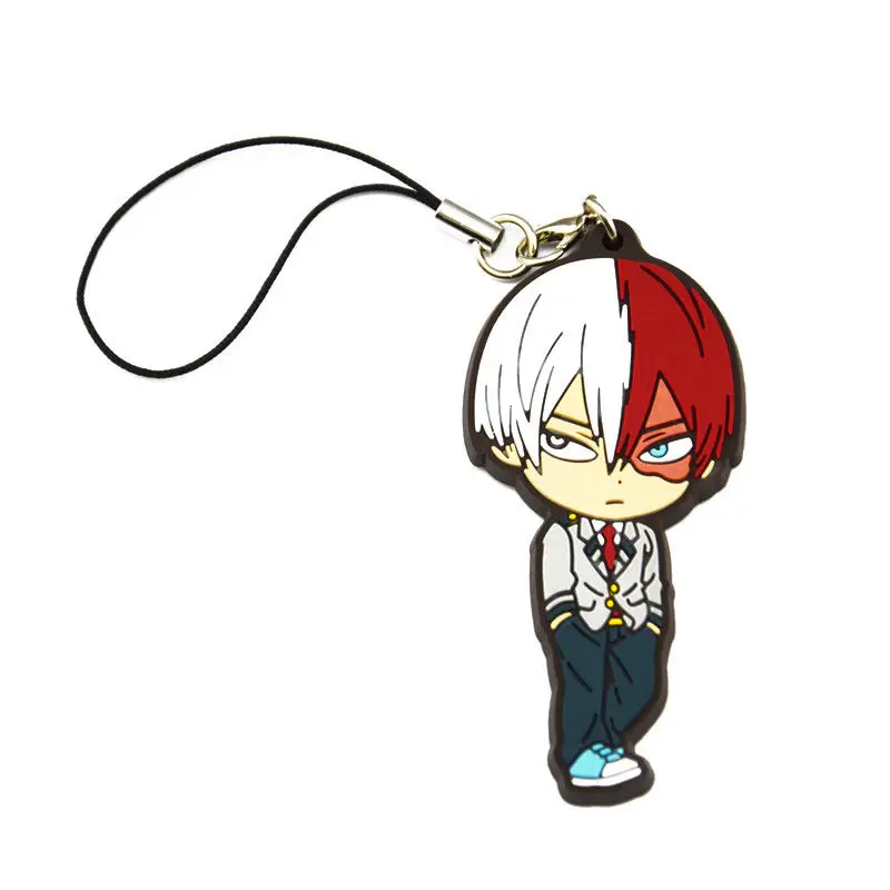 

Boku No Hero Academia My Hero Academia Todoroki Shoto Rubber Pendant Model Keychain Keyring Toy Cosplay Gift Collection