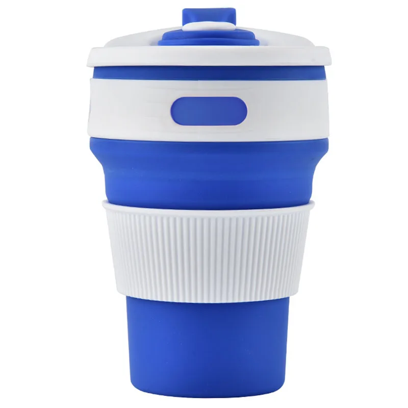 

NEW Collapsible Silicone Folding Cup Hot Coffe Tea Bottle Reusable Leak Proof for Outdoor Travel Daily