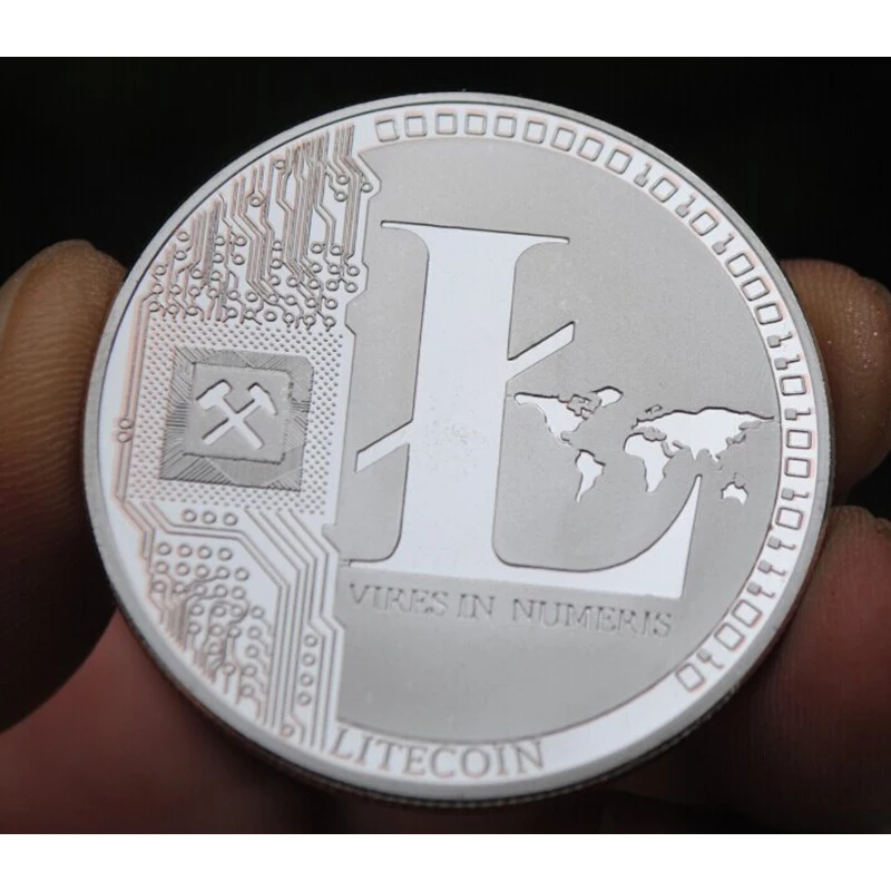 Home Decor Decoration Crafts Non-currency Coins bitcoin Gold Plated A Coin Litecoin Coin Collection Art Gift Mar19