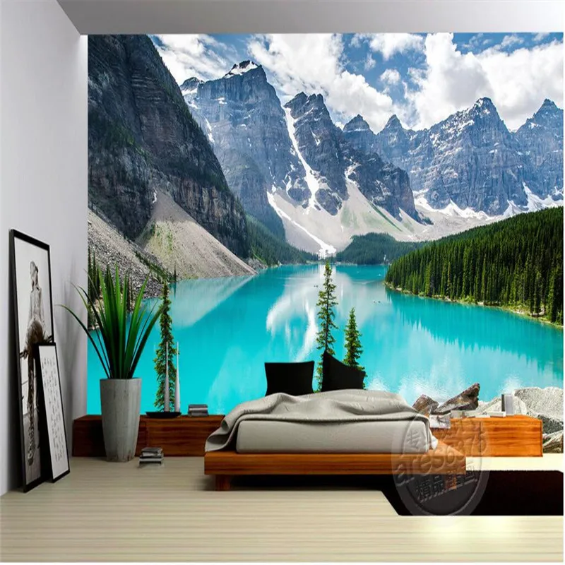 Mural Wallpaper Home Decor Background Wallpaper Photography Canada Natural Landscape Snowy Lakes Hotel Bathroom Large Mural Mural Wallpaper Home Decor Background Wallpaper Photography Canada Natural Landscape Snowy Lakes Hotel Bathroom Large Mural