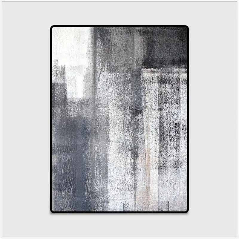 AOVOLL простой современный абстрактный китайской тушью Черный, серый цвет ковер для двери в спальню, на кухню коврик Гостиная коврик ковер Спальня - Цвет: 01