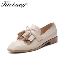 Женские туфли-оксфорды; черная обувь в британском стиле; Женская Осенняя обувь с бахромой на массивном каблуке; обувь на плоской подошве; Повседневная обувь для женщин; Размер 39