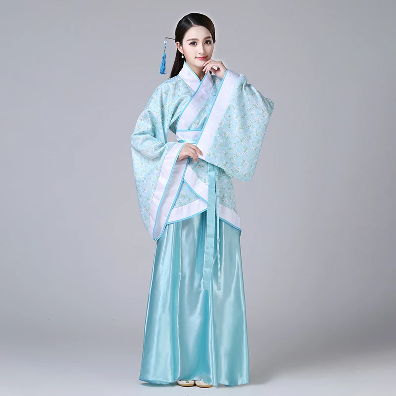 165-180High Quality Hanfu Emboridery Traditional Chinese Style Dance Costumes Qing Dynasty Dramaturgic Dress for Women Peri Robe