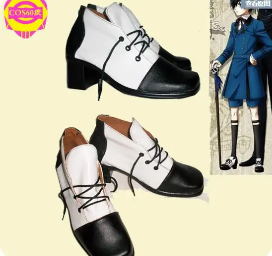 

Anime Black Butler Kuroshitsuji 2 Ciel Phantomhive Cosplay Shoes Custom Made New