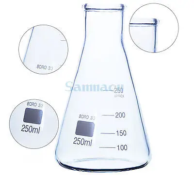 2000ML Conical Erlenmeyer Flask G3.3 Borosilicate Glass Lab Supplies