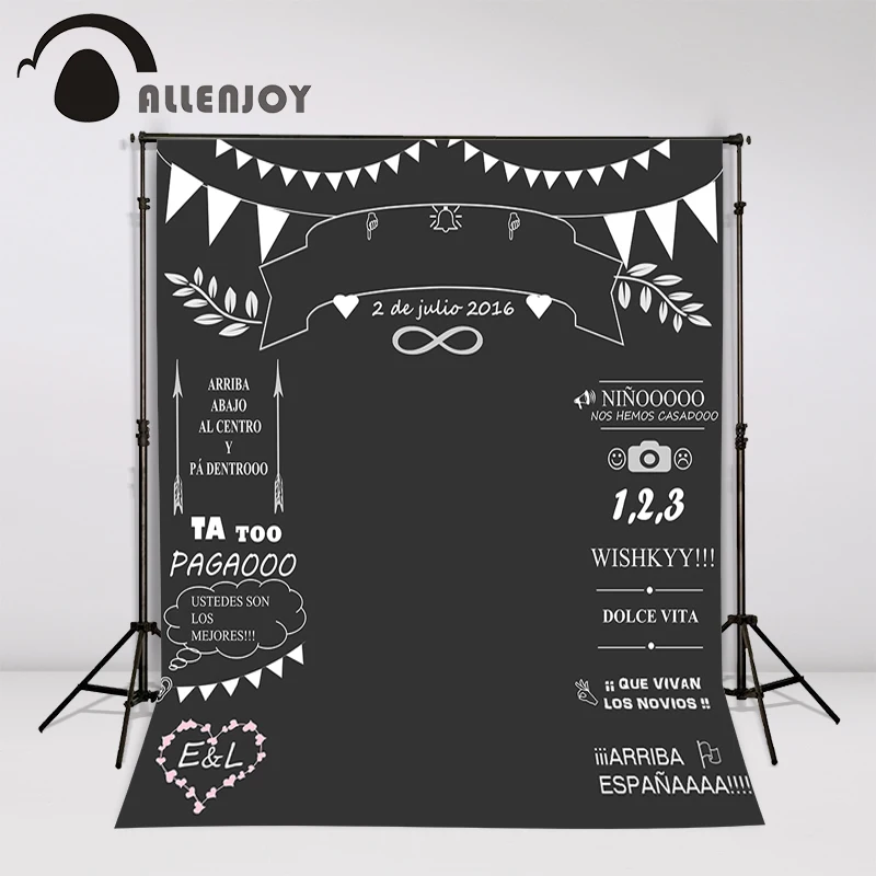 Allenjoy Custom Wedding Blackboard Name Date Photocall Photography Photo Booth  Background Photo Chalk Backdrop Invite Signature - Backgrounds - AliExpress