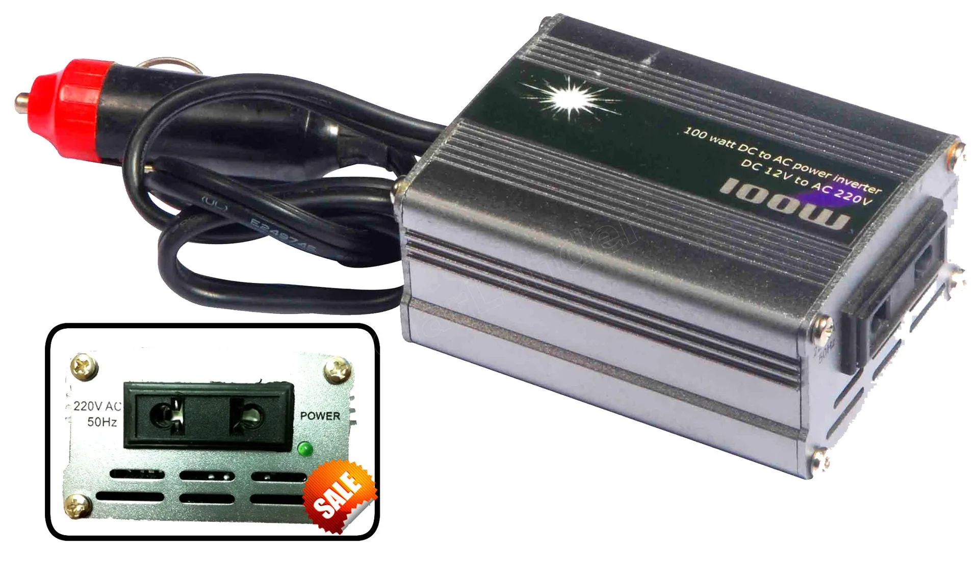 100 Вт Авто Мощность преобразователь зарядное устройство USB прикуриватель Инвертор солнечной энергии DC12V Выход AC 220 V+/-5% универсальный разъем