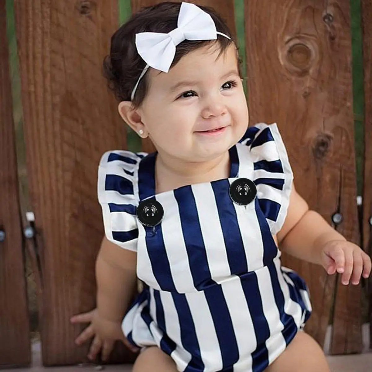2017 Summer Newborn Infant Toddler Bebe Baby Girl Striped Romper