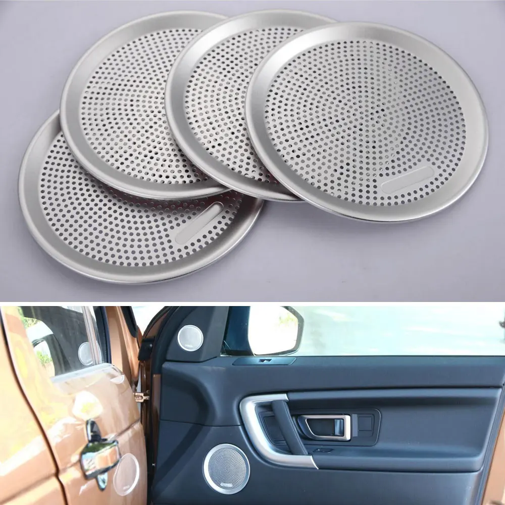 4pcs Car Door Stereo Speaker Loudspeaker Cover Mesh Round Sequined