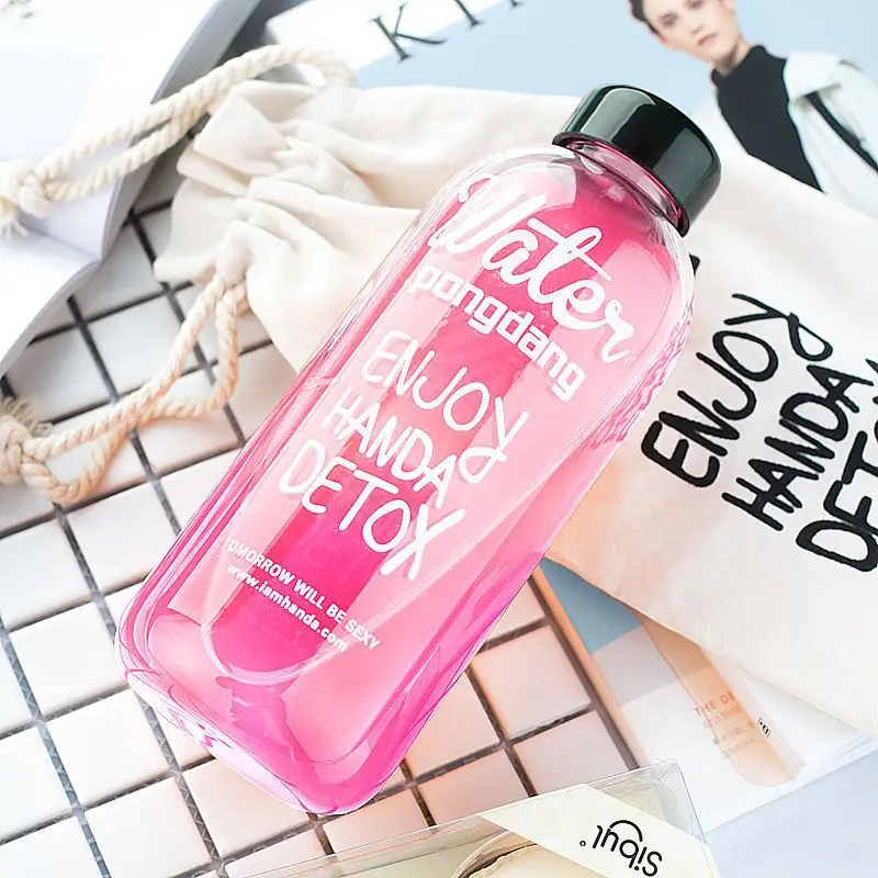 

1PCS Outdoor Portable Plastic Water Bottles Space Large Capacity Beverage Tea Juice 500ml 1000ml