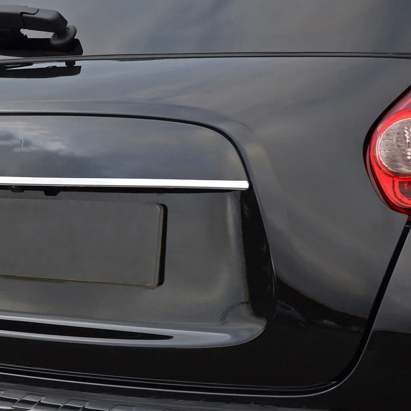 Для Nissan JUKE 2011- задняя крышка ворота отделка хромированная Задняя ручка двери багажника кромка литье багажника полоса сталь