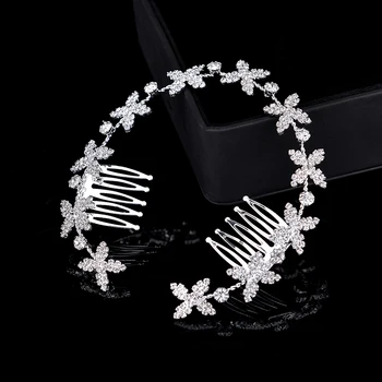 

Tiaras And Crowns HADIYANA Wedding Bridal Hair Jewelry New Trendy Lovely Design Simple Elegant For Women BC5060 Corona Princesa