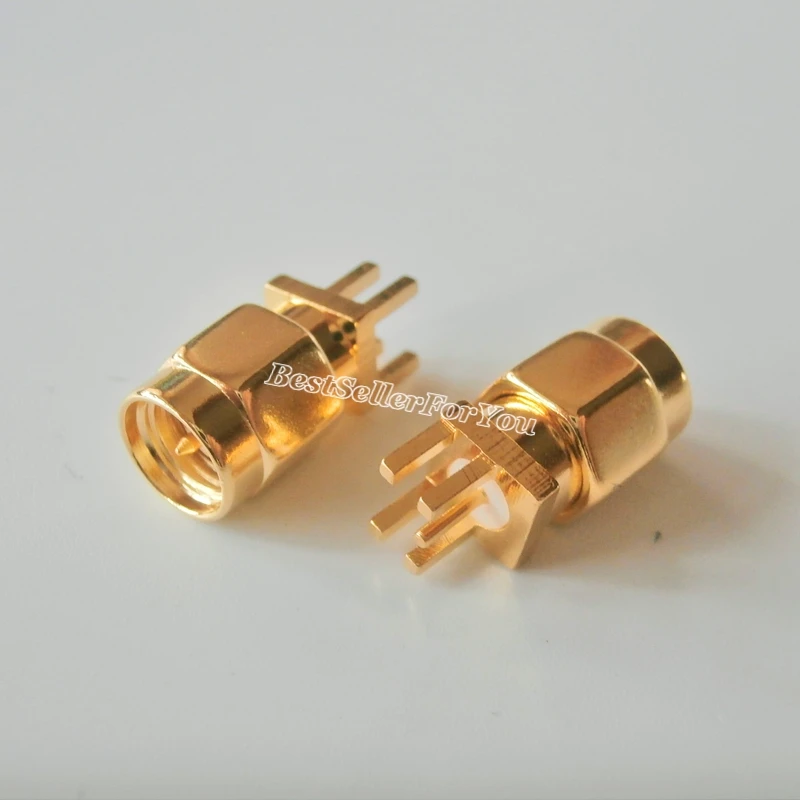 10 шт. разъем SMA штекер припой край 1 6 мм PCB клип крепление прямой 5 08 мм|clip connector|clip mount8mm connector |