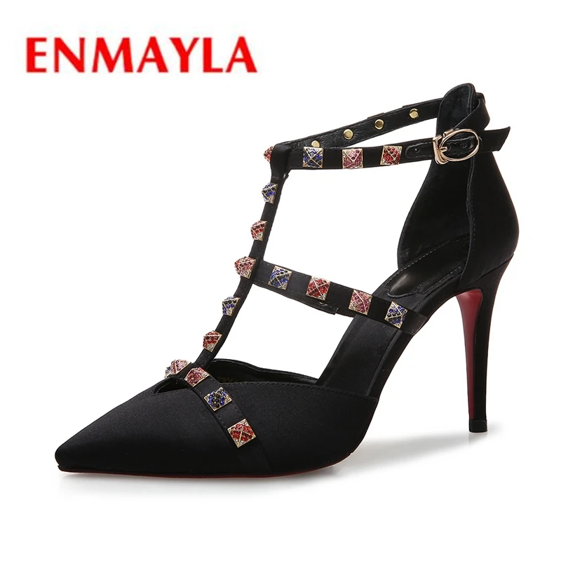 

ENMAYLA Solid Buckle Strap Casual Gladiator Sandals Women Zapatos De Mujer Woman Shoes Size 34-39 ZYL2397