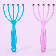 Ручной массажер с пятью пальцами, стальной шаровой головкой, облегчающий боль, лечение кожи головы, массажер для головы, массажер, инструменты для массажа