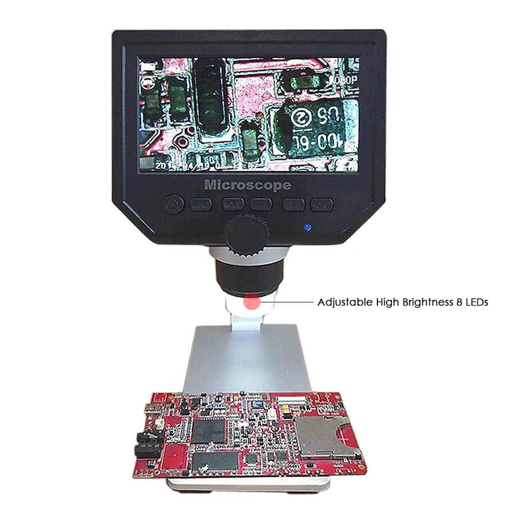 600X4," ЖК-дисплей микроскоп с зумом 3.6MP портативный светодиодный цифровой видео микроскоп с алюминиевым сплавом стента для BGA реболлинга