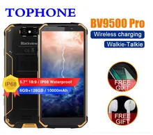 original BLACKVIEW BV9500 Pro mobile phone IP68 waterproof 5.7″FHD MT6763T Octa Core Android 8.1 6GB+128GB NFC 4G PTT Smartphone