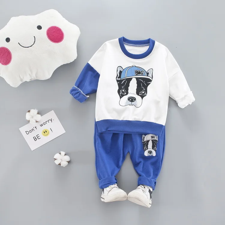 

Nnilly 2018 Spring Autumn Kids Clothes Boys Clothes Children's Clothing Girl Sweater 2pcs/set T-shirt+Pants Cartoon Print Cotton
