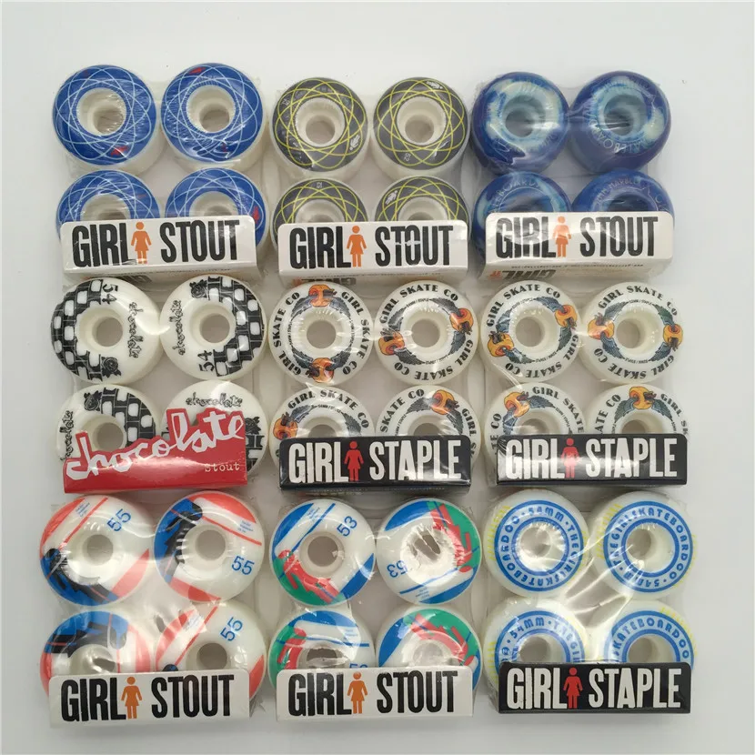 2017 Original USA GIRL 51&55&52mm hardness 101A PRO skate boarding