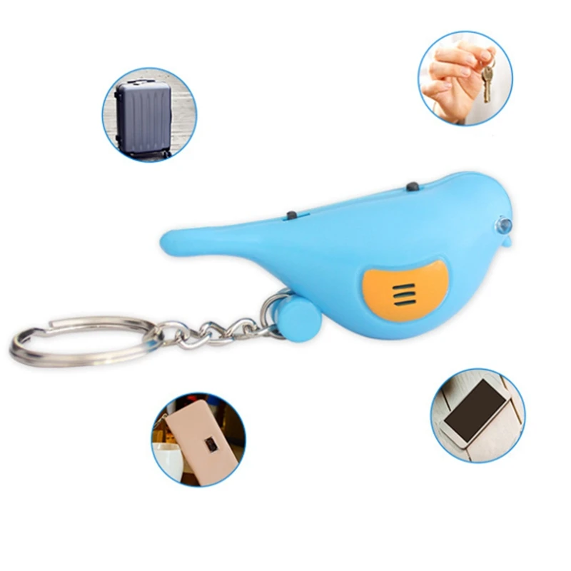 

New Bird Key Finder Whistle Finder Keychain Anti-lost LED Electronic Key Find Pendant