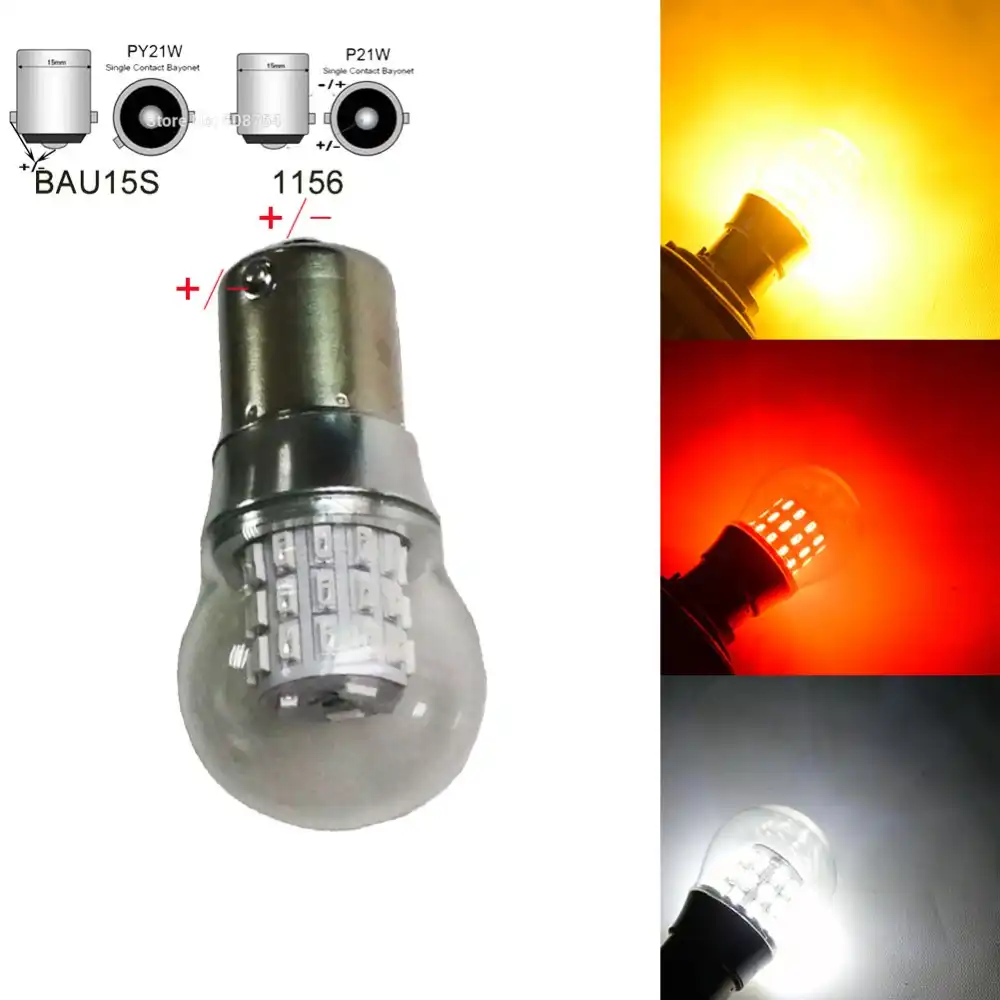 Ruiandsion 2pcs BA15D LED Bulbs White Super Bright 5-24V 5730 12SMD LED Bulb for Backup Reverse Tail Lights