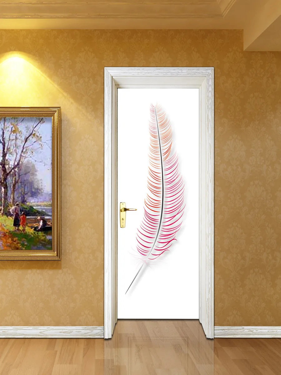 2 قطعة/المجموعة ملصقات جدار DIY 3D الملونة الريش الباب ملصقات غرفة نوم غرفة المعيشة أبواب الحمامات ملصقات الديكور للماء 2 قطعة/المجموعة ملصقات جدار DIY 3D الملونة الريش الباب ملصقات غرفة نوم غرفة المعيشة أبواب الحمامات ملصقات الديكور للماء
