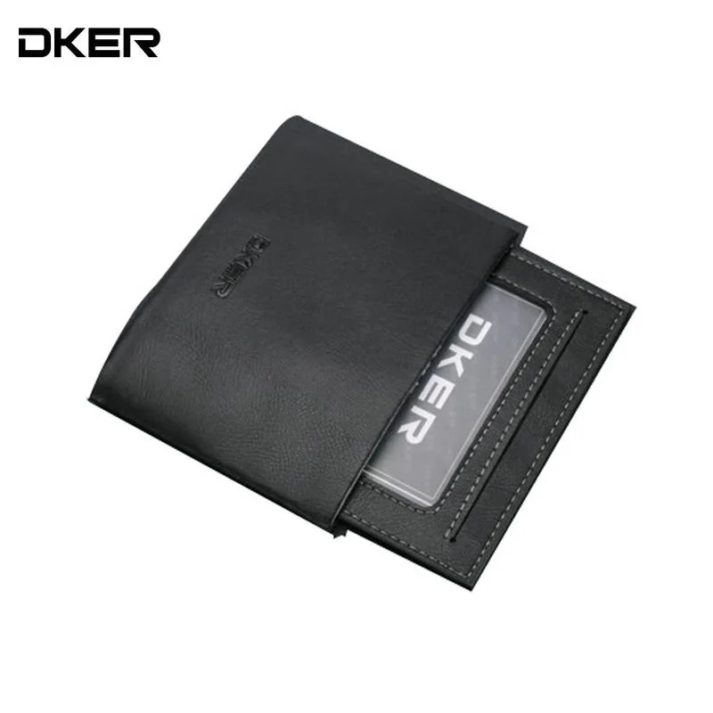 

DKER Card Holders Black Credit Card Case Leather Credit Card Holder Mini Card Wallets D2060