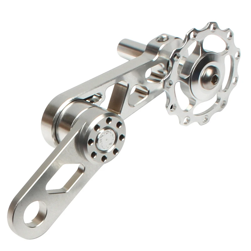 Folding Bicycle Guide Wheel Lp Oval Aluminum Alloy Cycling Single Speed Rear Derailleur Chain Tensioner with Sprocket MTB Bike