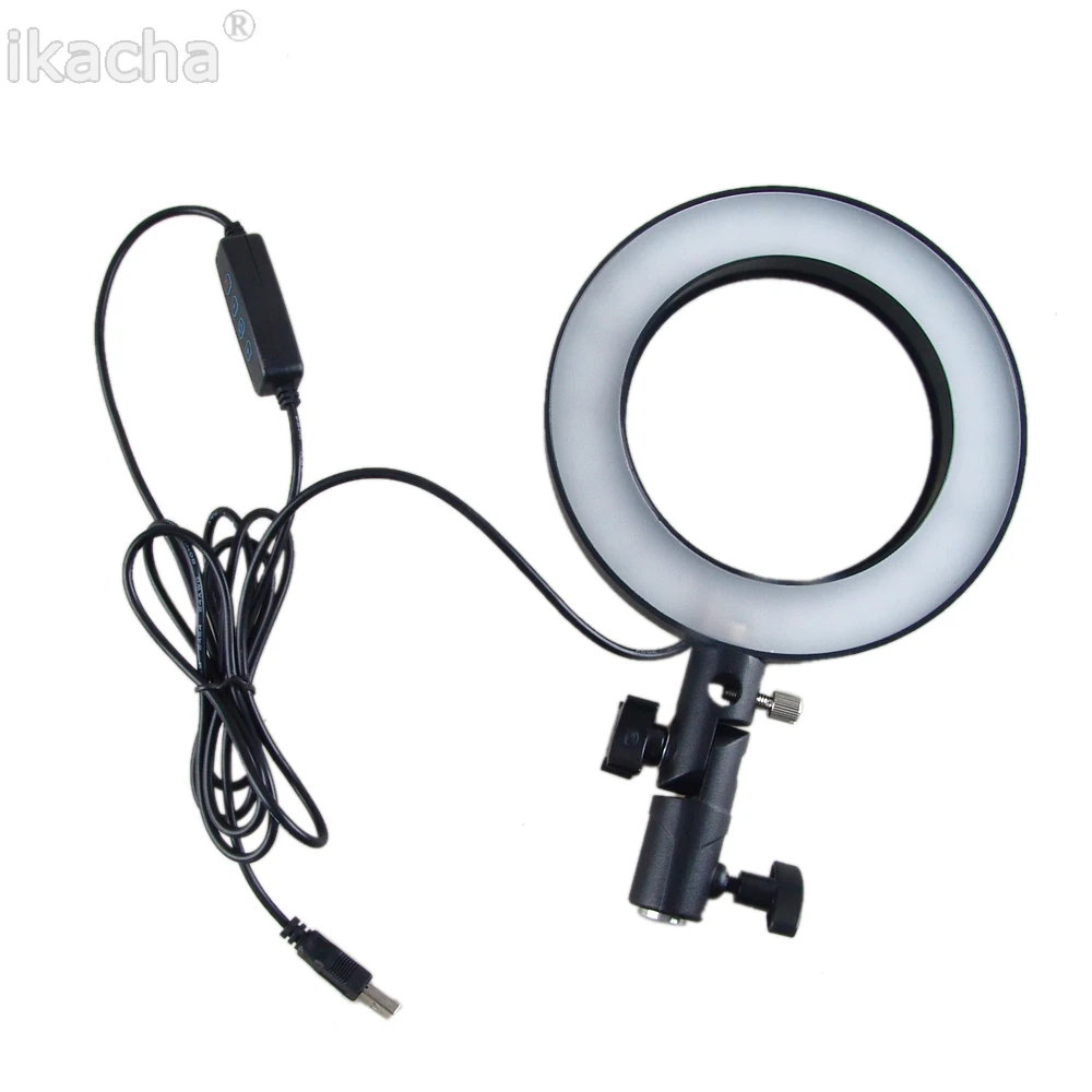 New LED Ring Flash Lights with Holder for Canon Nikon Sony Cellphone
