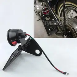 Высокое качество Боковое крепление Винтаж стоп-сигнал для мотоцикла сбоку хвост Номерной Знак Стоп для Harley Bobber Chopper