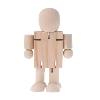 

DIY Wooden Robot Figure Model Kids Children Educational Puzzle Toy Kindergarten Deformatable