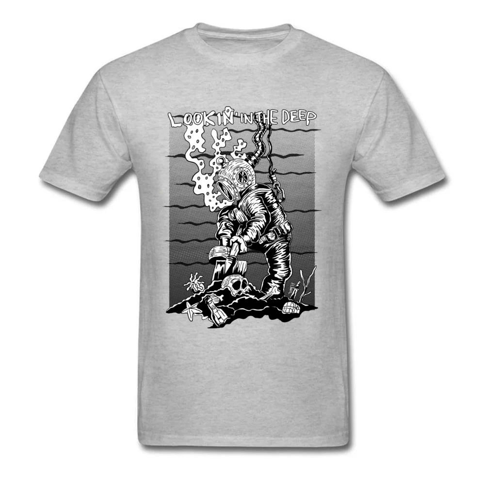  Men T-Shirt Deep Diver Birthday Tops Shirt 100% Cotton O-Neck Short Sleeve Europe Tee-Shirts Summer Free Shipping Deep Diver grey