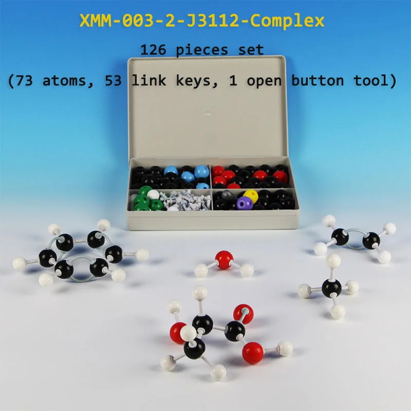 

Free Shipping XMM-003-2-J3112 126 pieces Stick Molecular structure model Organic and inorganic molecular structure model