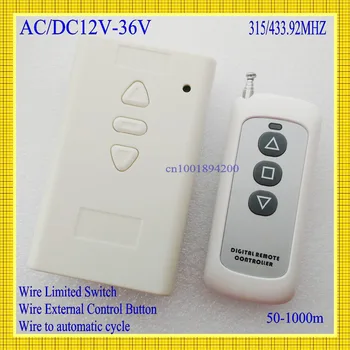 

AC DC 12V 24V 36V Motor Remote Control Switch 2CH Motor Up Down Stop Forwards Receiver Wireless Switch ASK Learning Functional
