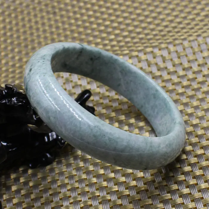 

62mm Certified Grade "A" Natural Green Jadeite Jade Gems Bracelet Bangle 3474 10.20 40