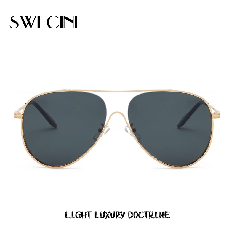 

SWECINE Sunglasses Woman and Man' s Pilots Classic Retro Eyeglasses Sunglasses High Quality Metal Brand Designer Glasses UV400