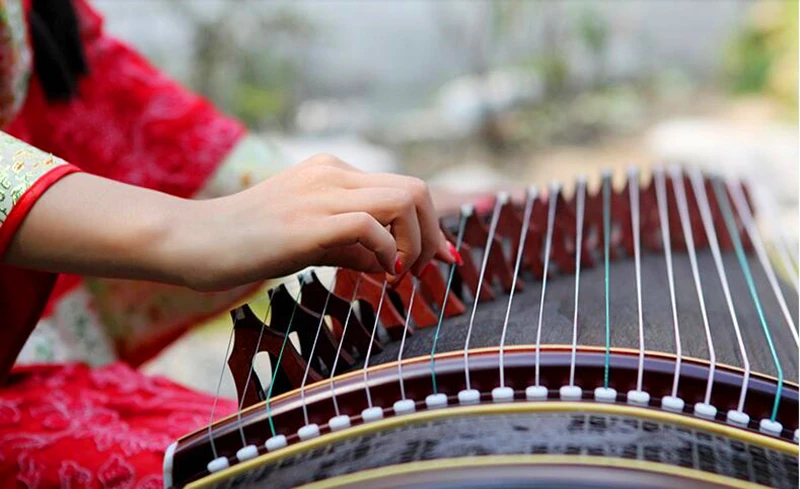 Профессиональные музыкальные инструменты из Китая Guzheng инкрустированные струны