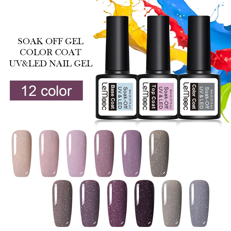 LEMOOC 8 ml UV Gel esmalte de uñas serie láser Holo brillo lentejuelas Gel de uñas UV Led remojo esmalte de uñas gel arte barniz LEMOOC 8 ml UV Gel esmalte de uñas serie láser Holo brillo lentejuelas Gel de uñas UV Led remojo esmalte de uñas gel arte barniz