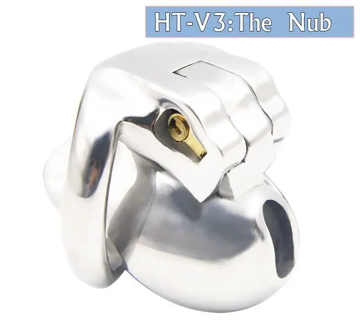 

Latest The Nub Of HT V3 316 Stainless Steel Male Cock Cage With Penis Ring Bondage Lock Chastity Device Adult BDSM Sex Toy A380