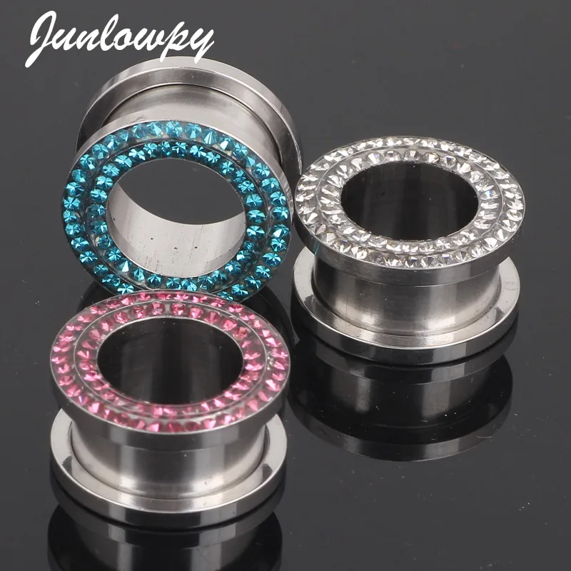wholesales body jewelry 6 16mm Opxy Crystal flesh tunnel ear piercing 3