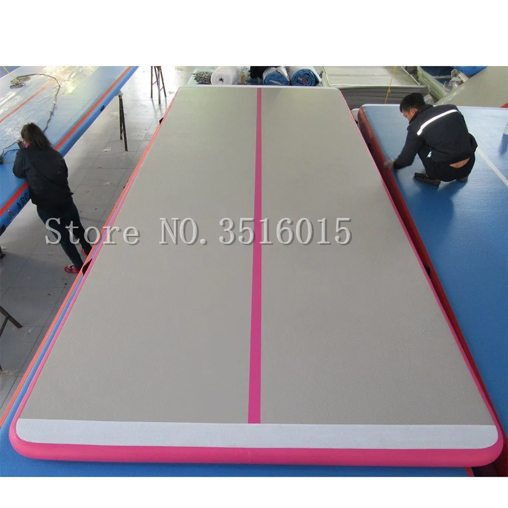 Бесплатная доставка 6 х 1 х 0,2 м розовый надувной воздушный трек тренажерный зал воздушный коврик след падения мат для акробатических