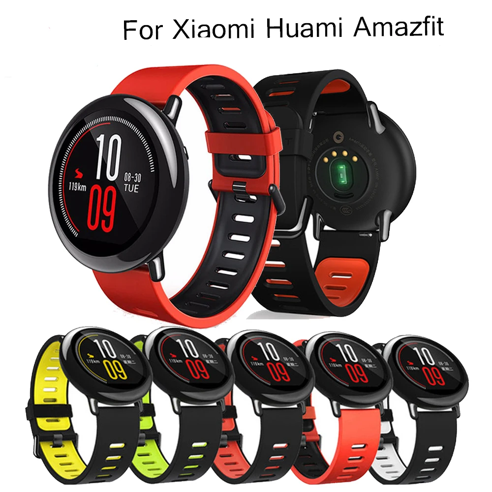 

Silicone Strap For Xiaomi Huami Amazfit Stratos 2 Pace Smart Watch Band 22MM Sport Strap For Samsung Gear S3 Huawei GT Active
