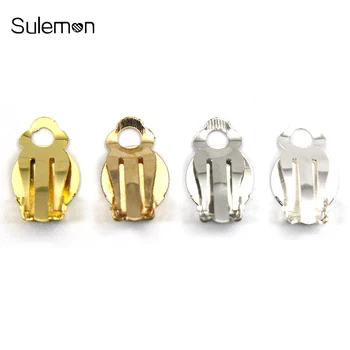

200pcs/Lot 10mm Metal Frog Ear Clip DIY Handmade Clip On Earrings Parts Non Pierced Ear Clips Jewelry Findings AS37