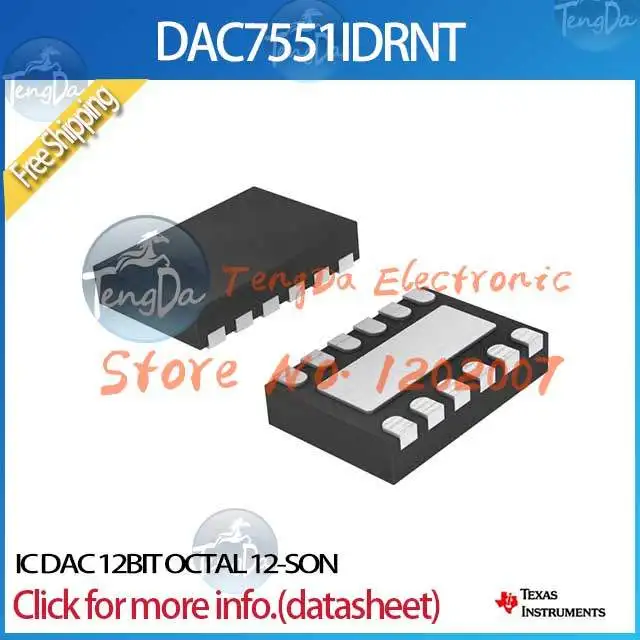 5 шт. / lot DAC7551IDRNT микросхемы цап 12BIT восьмиштырьковые 12-SON 7551 DAC7551 DAC7551I | Электронные