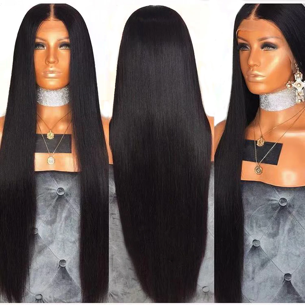 

Fantasy Beauty 26 Inches Long Straight Hair 13x6 Lace Front Wig Natural Hairline Heat Resistant Synthetic Wigs for Black Women