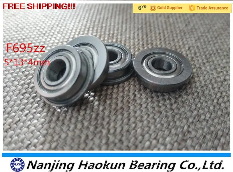 

Free Shipping F695ZZ flanged bearing   (10pcs/1 lot) 5*13*4mm